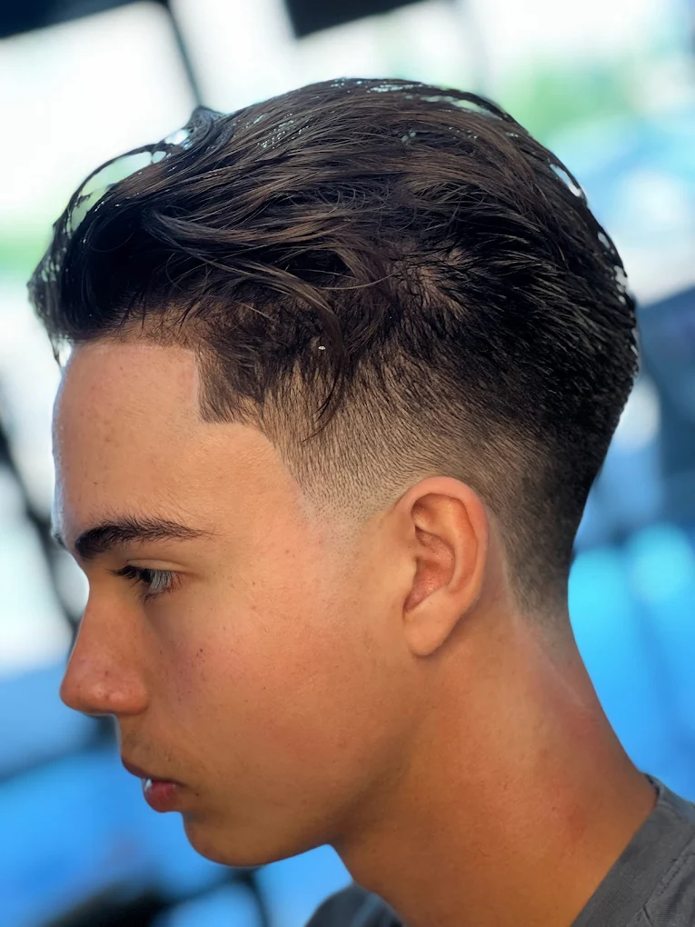 Professional side fade haircut technique